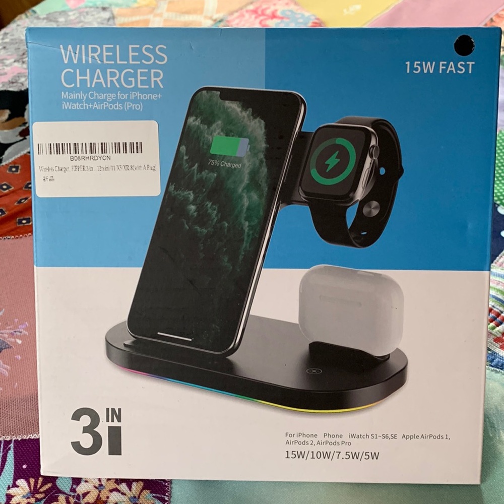 Brand New Wireless Charger iPhone +Watch + AirPods  15W FAST